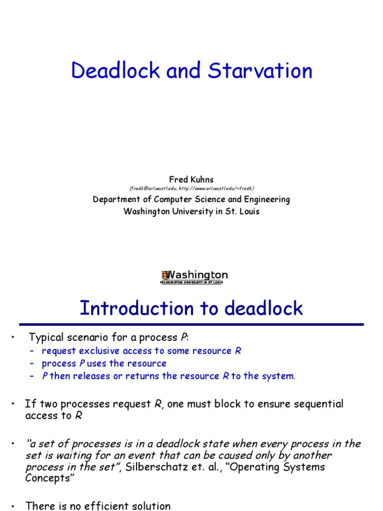 Deadlock Concurrency Science) Computer Science