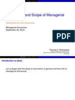 The Nature and Scope of Managerial Economics: Getting Started With Economics