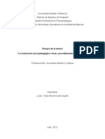 Ensayo La Evaluación Psicopedagógica - Fases, Procedimientos y Utilización