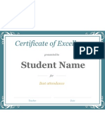 Student Certificate