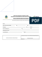 Ficha de Identificação do Estudante - MEIO PASSE ESTUDANTIL