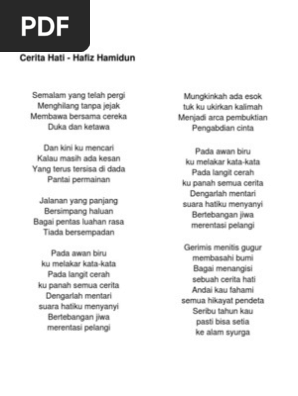 Lirik Cerita Hati Pdf