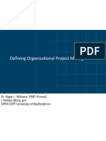 Defining Organizational Project Management 2012