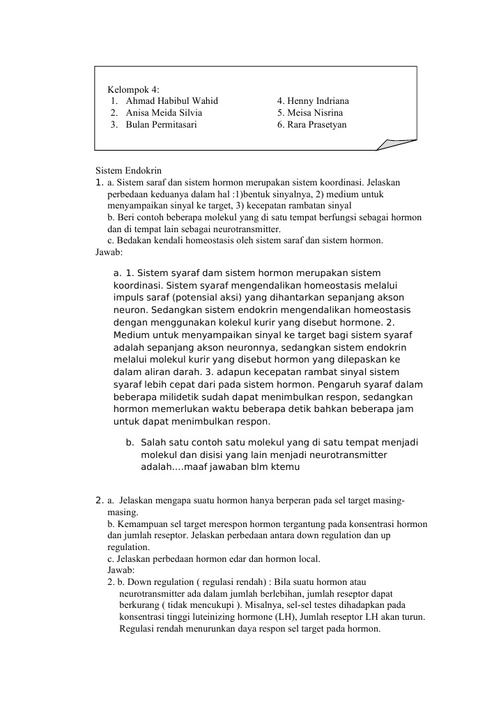Soal Sistem Endokrin