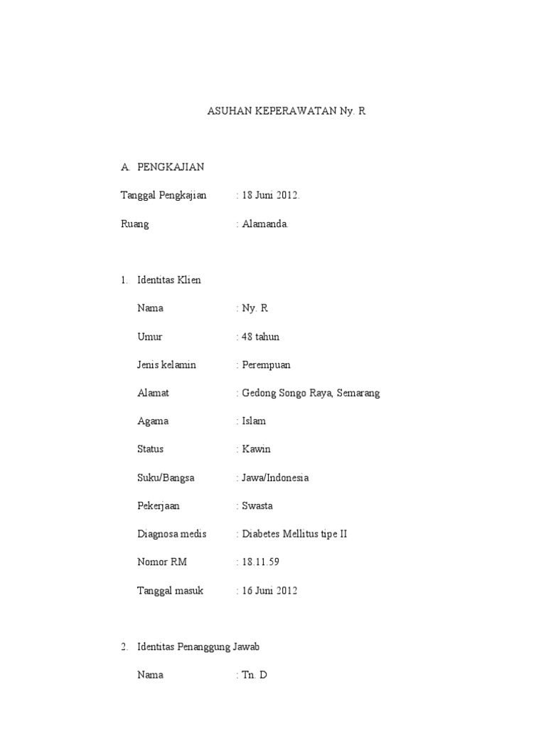 Asuhan Keperawatan Diabetes Mellitus Tipe Ii