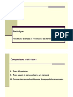 Comparaisons statistiques