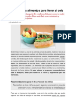 Recomendaciones de Una Dieta Equilibrada para Los Niños y Niñas