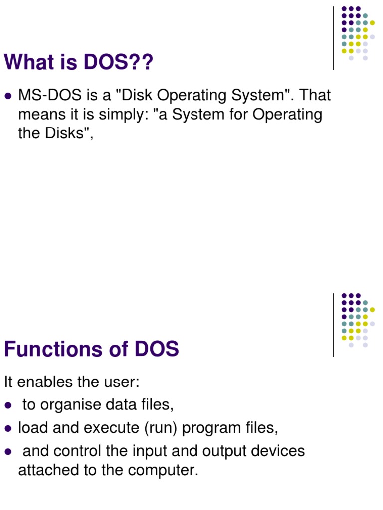 What is dos | Dos | Command Line Interface | Free 30-day Trial | Scribd