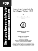 Insecurity and Instability in the Sahel Region- The Case of Mali - Lt Cl Oumar Diarra Mali Army