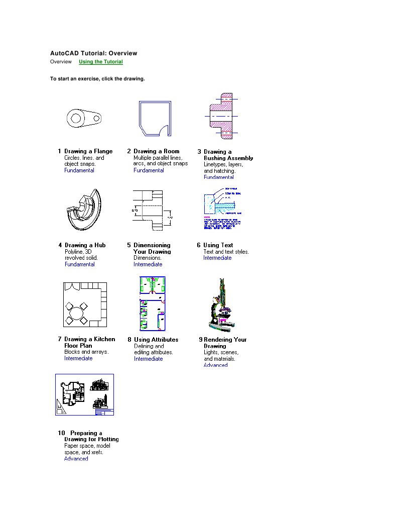 AutoCAD Tutorial Overview PDF | PDF