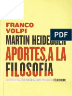 Franco Volpi - Martin Heidegger, Aportes A La Filosofía