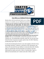 Validated Security Professional Statutes