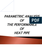 Parametric Analysis OF The Performance OF Heat Pipe