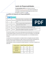 Matriz de Asignación de Responsabilidades