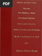 Memória para melhorar a sorte de nossos escravos - Caetano Soares 