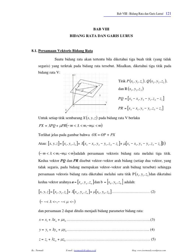 Bab Viii Bidang Rata Dan Garis Lurus