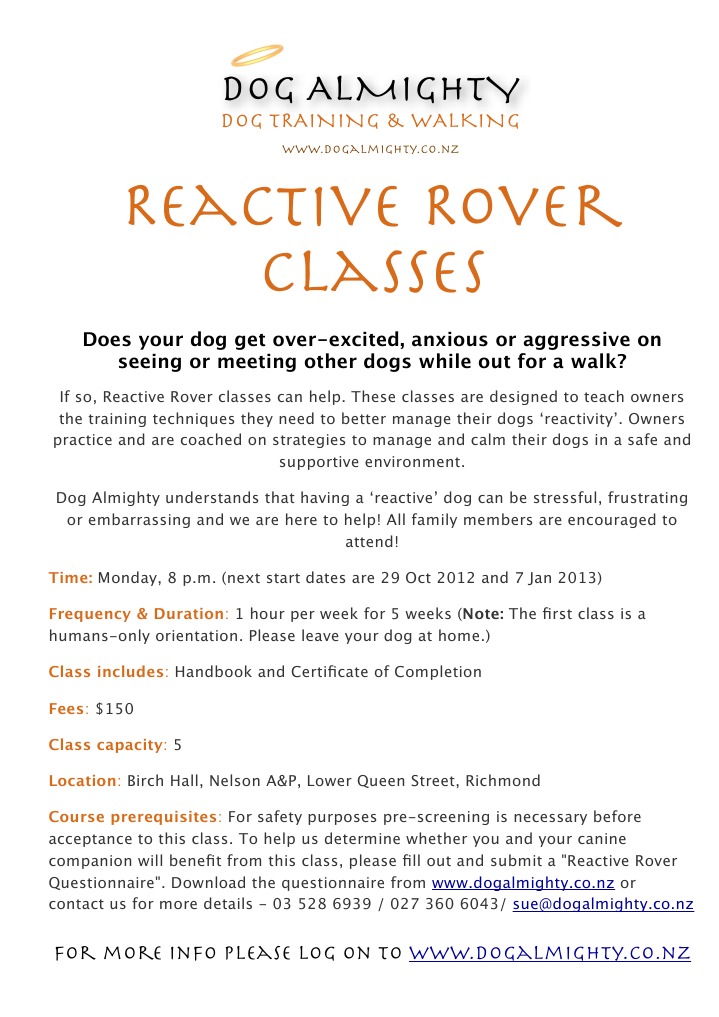 Reactive Rover Classes: Dog Almighty | PDF | Animals And Humans ...