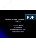 Standardization and Legislation of Medical Equipment