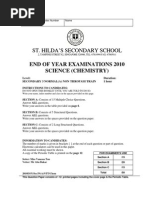 SHSS Sc Chemistry 3N(a) NTT EOY 2010 MS