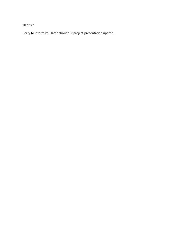 Project Presentation Update Notification | PDF