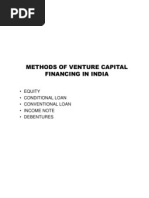 Methods of Venture Capital Financing