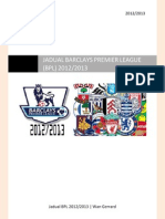 Jadual Barclays Premier League (BPL) 2012/2013