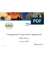 Consignments Using Oracle Applications: Badri Herur