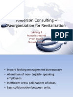 Anderson Consulting - Reorganization For Revitalization: Lekshmy R Pranesh Shreshta Prem Joseph Shivesh Ranjan