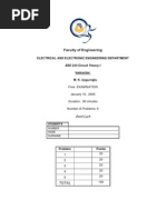 Faculty of Engineering: Electrical and Electronic Engineering Department