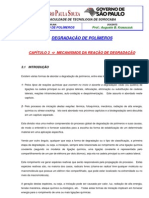 Mecanismos da degradação de polímeros por cisão de cadeias e reticulação