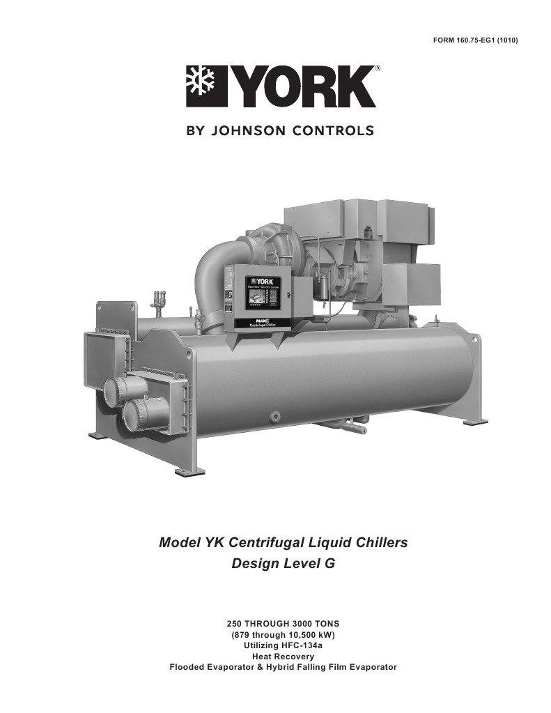 York Chiller YK 160.75 Download Free PDF Heat Exchanger Gas