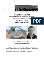 Reidar Mosvold Second Life lecture