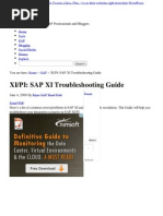 PI - SAP XI Troubleshooting Guide