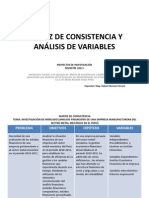 Matriz Consistencia y Análisis Variables EjEmplo