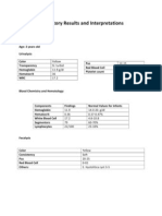 Laboratory Results and Interpretations of AGE