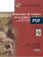 Relaciones de Género en la Cultura Andina. Estudio de caso en las comunidades de Irama Belén (Achacachi), Quirambaya y Chillcani (Sorata). Elizabeth Andia Fagalde