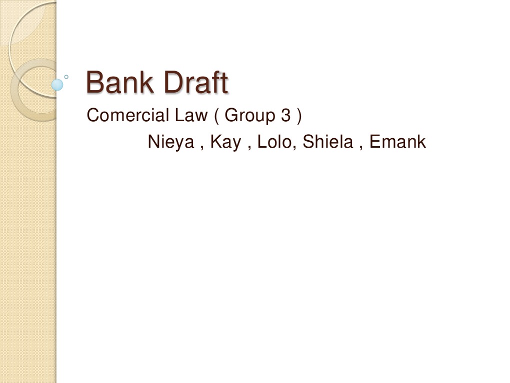 Bank Draft