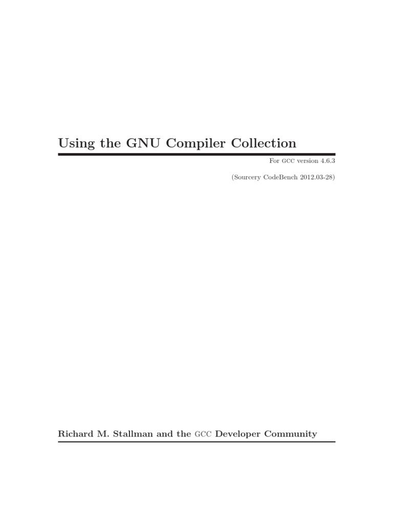 Gcc Compiler Collection C Programming Language Free Software