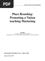 Download Place Branding Promoting a Nation teaching Marketing China Case study DRAFT by Alex Mari  by Alex Mari SN10864509 doc pdf