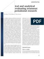 Key Statistical and Analytical Issues For Evaluating Treatment Effects in Periodontal Research