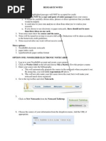 Research Notes Expectations