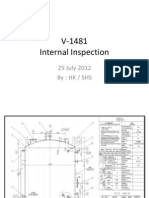 V-1481 Internal Inspection: 25 July 2012 By: HK / Shs