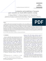 Moisture Barrier Properties and Morphology of Mesquite Gum Candelilla Wax Based Edible Emulsion Coatings 2003 Food Research International