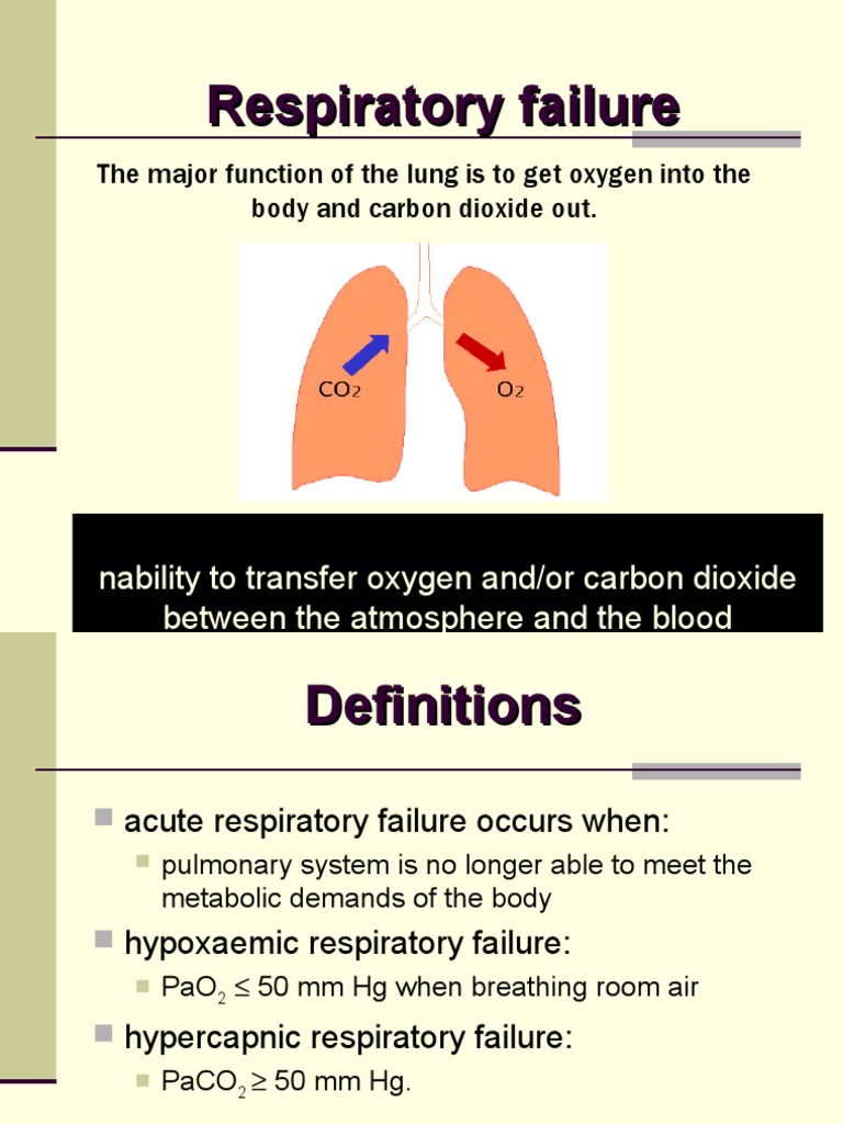 Respiratory Failure PDF Respiratory System Chronic Obstructive