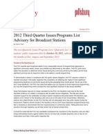 2012 Programs Compliance List 