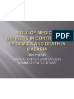 Roll of Medical Officers in Controlling Epidemics and