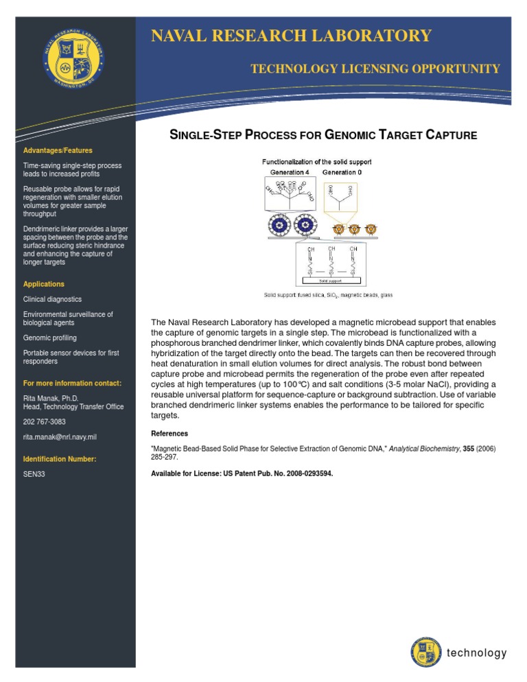 Single-Step Process For Genomic Target Capture | PDF