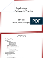 Psychology From Science To Practice: PSY 105 Health, Stress, & Coping