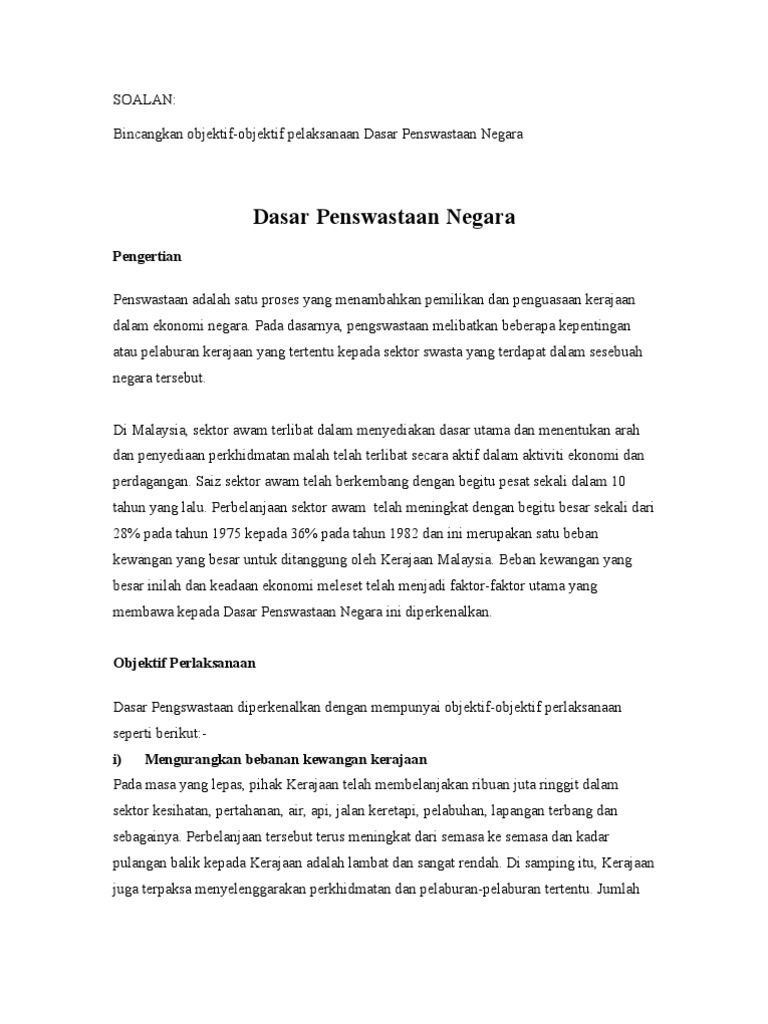 Dasar Penswastaan Negara (Ok)  PDF