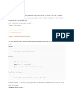 Array:: Single / One Dimensional Array